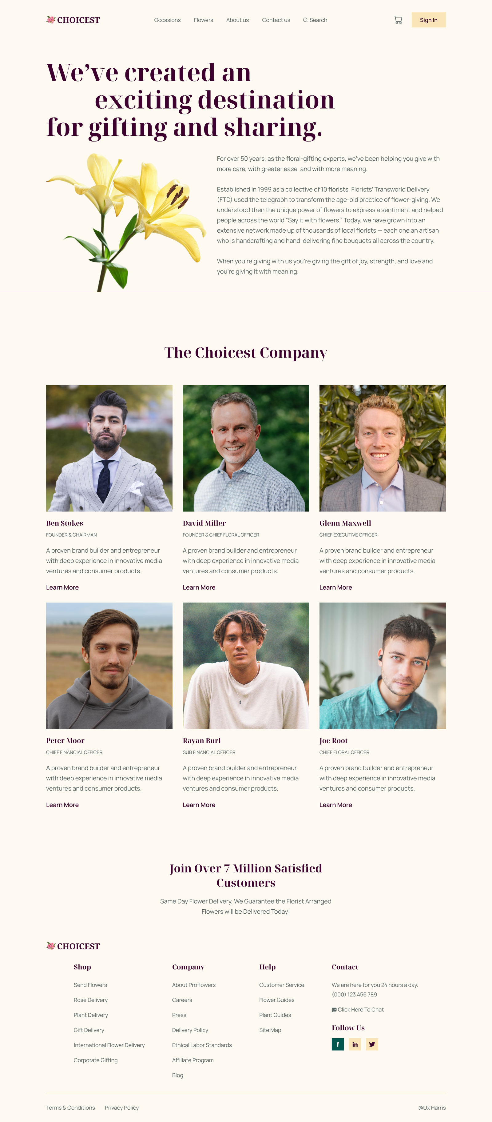 Flower Shop eCommerce Website