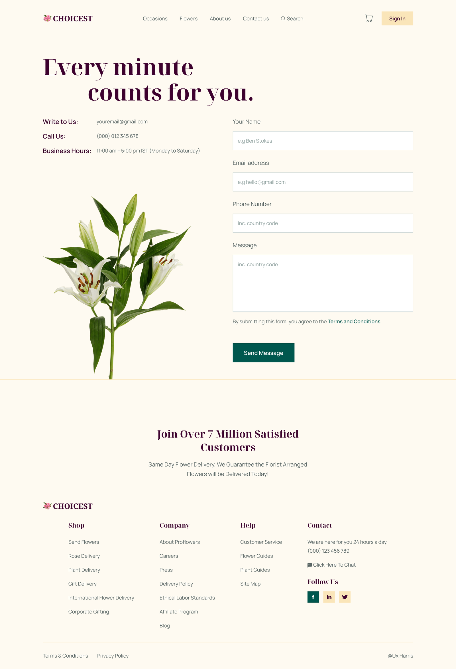 Flower Shop eCommerce Website