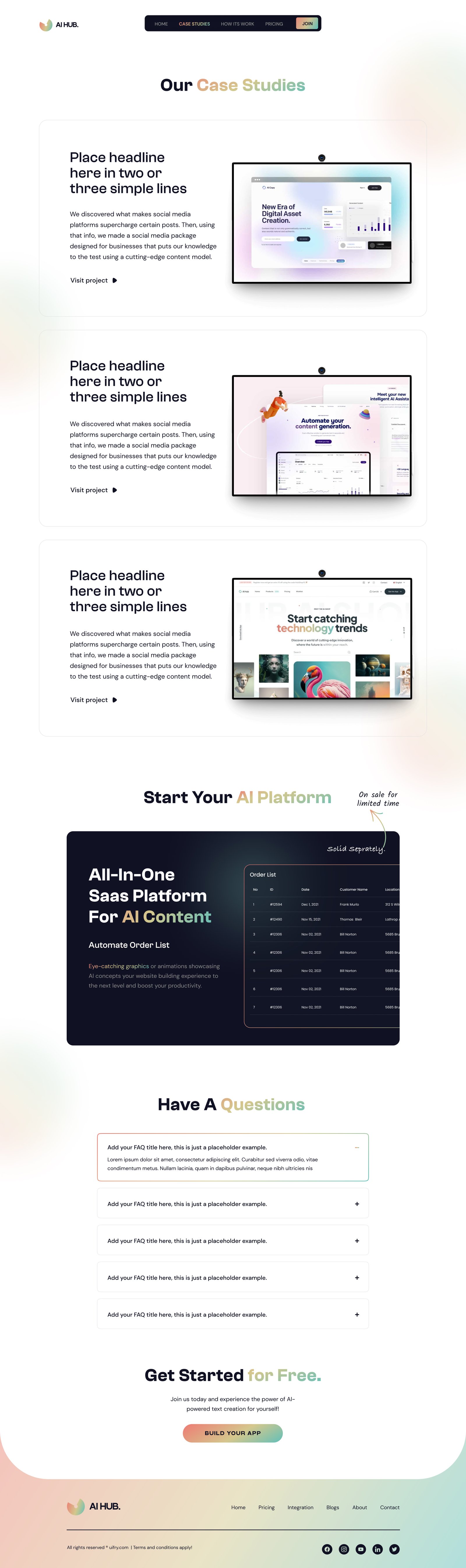 AI Hub Website Kit