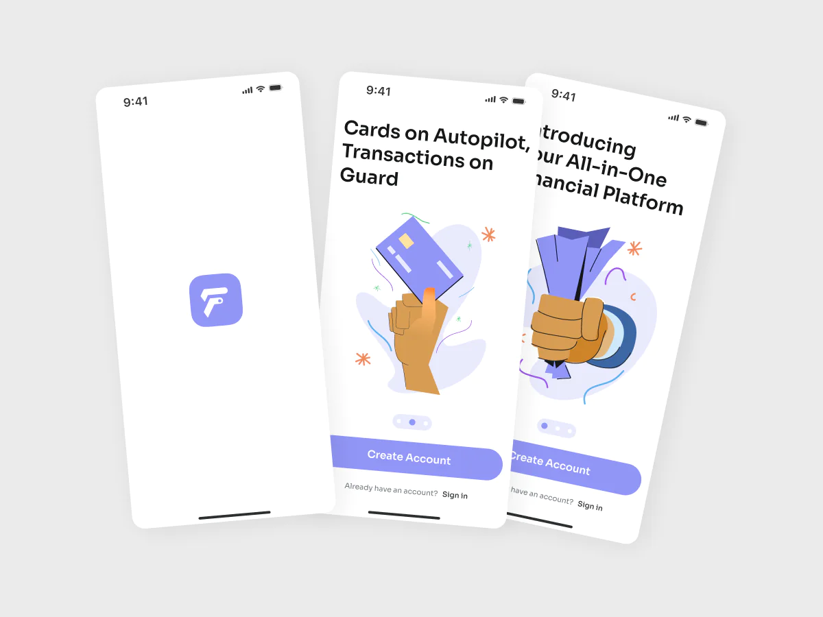 Finance app ux design