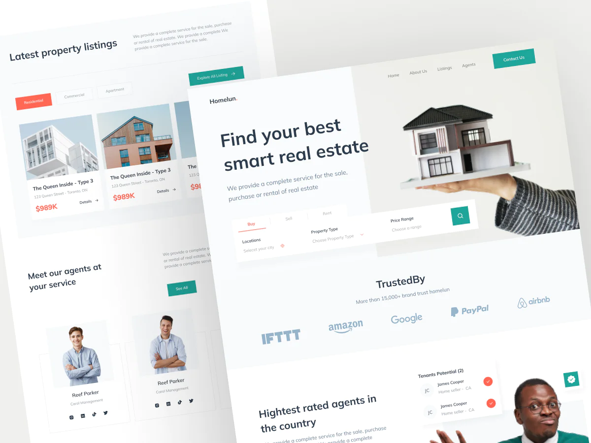 Real estate website uiux 2