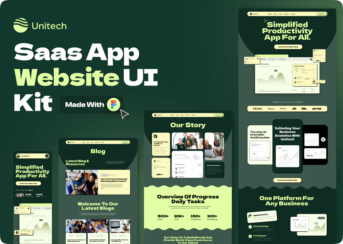 SAAS Website UI Kit