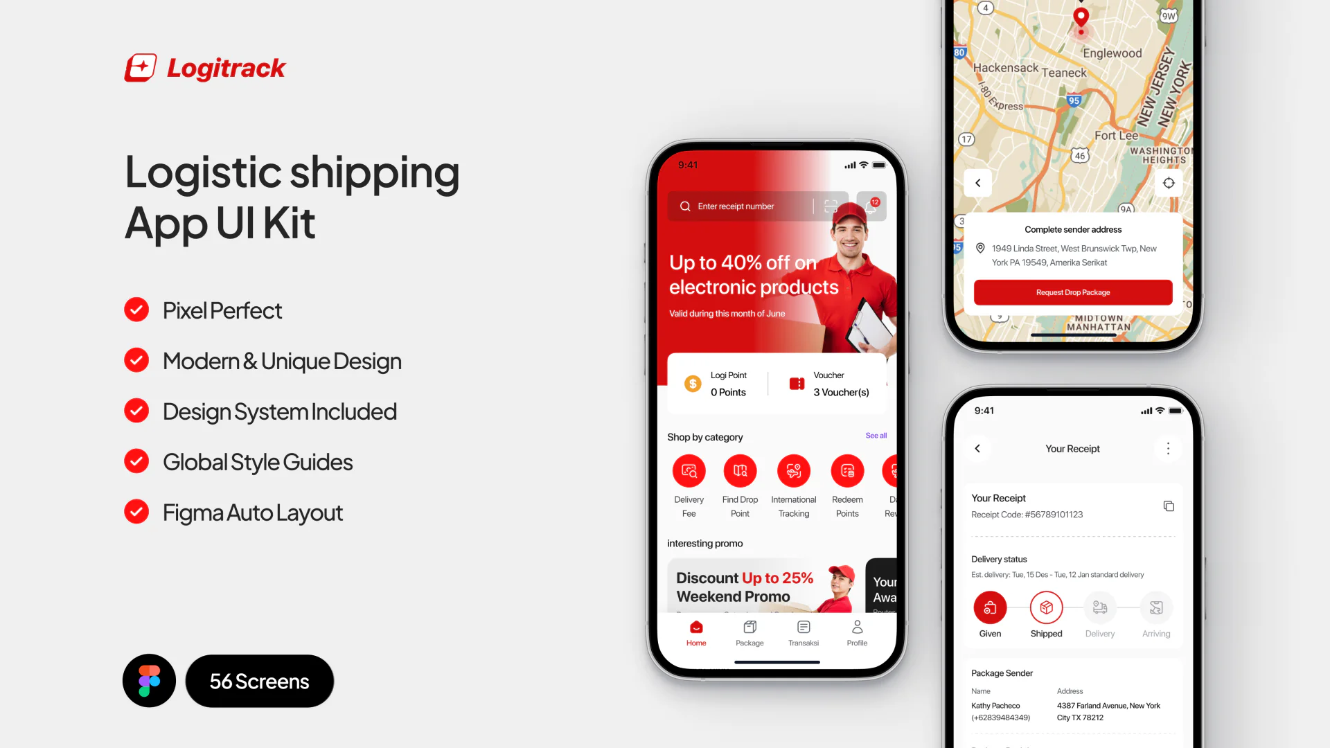Logitrack-Shipping App UI Kit