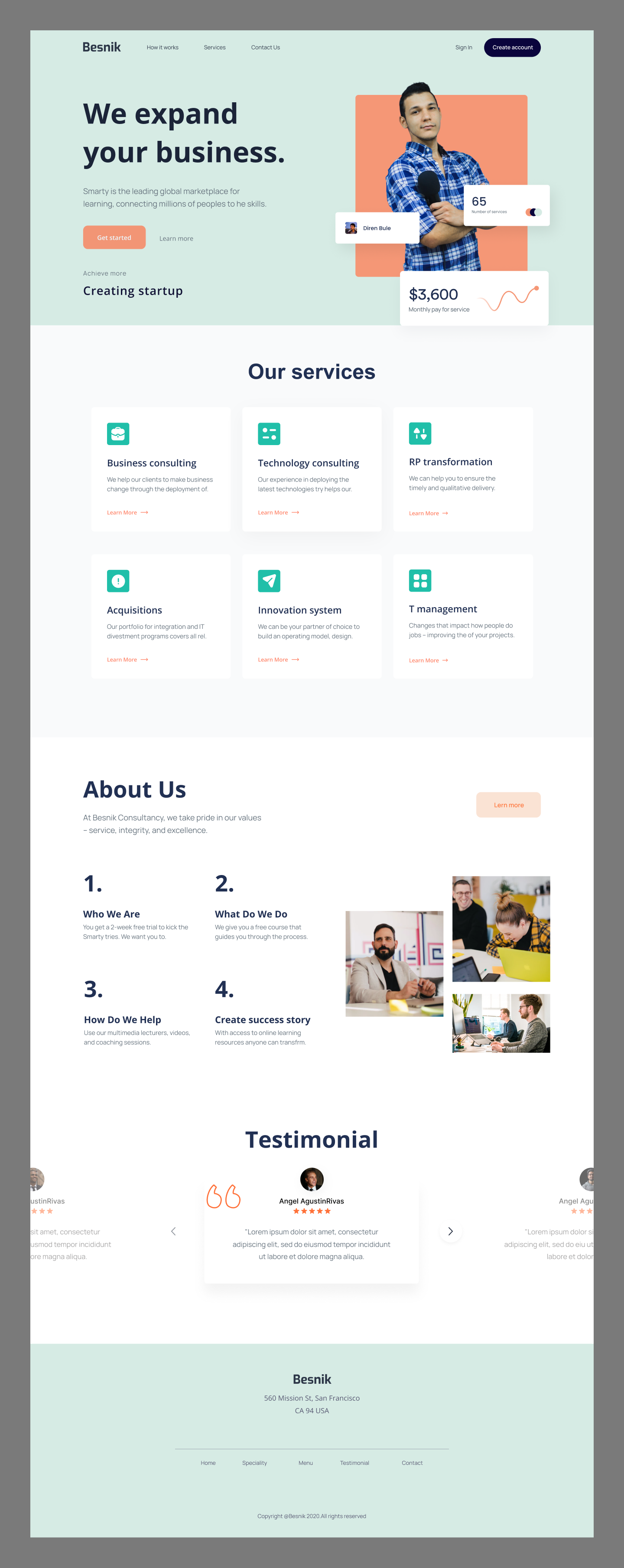 Online Services Landing Page UI Kit