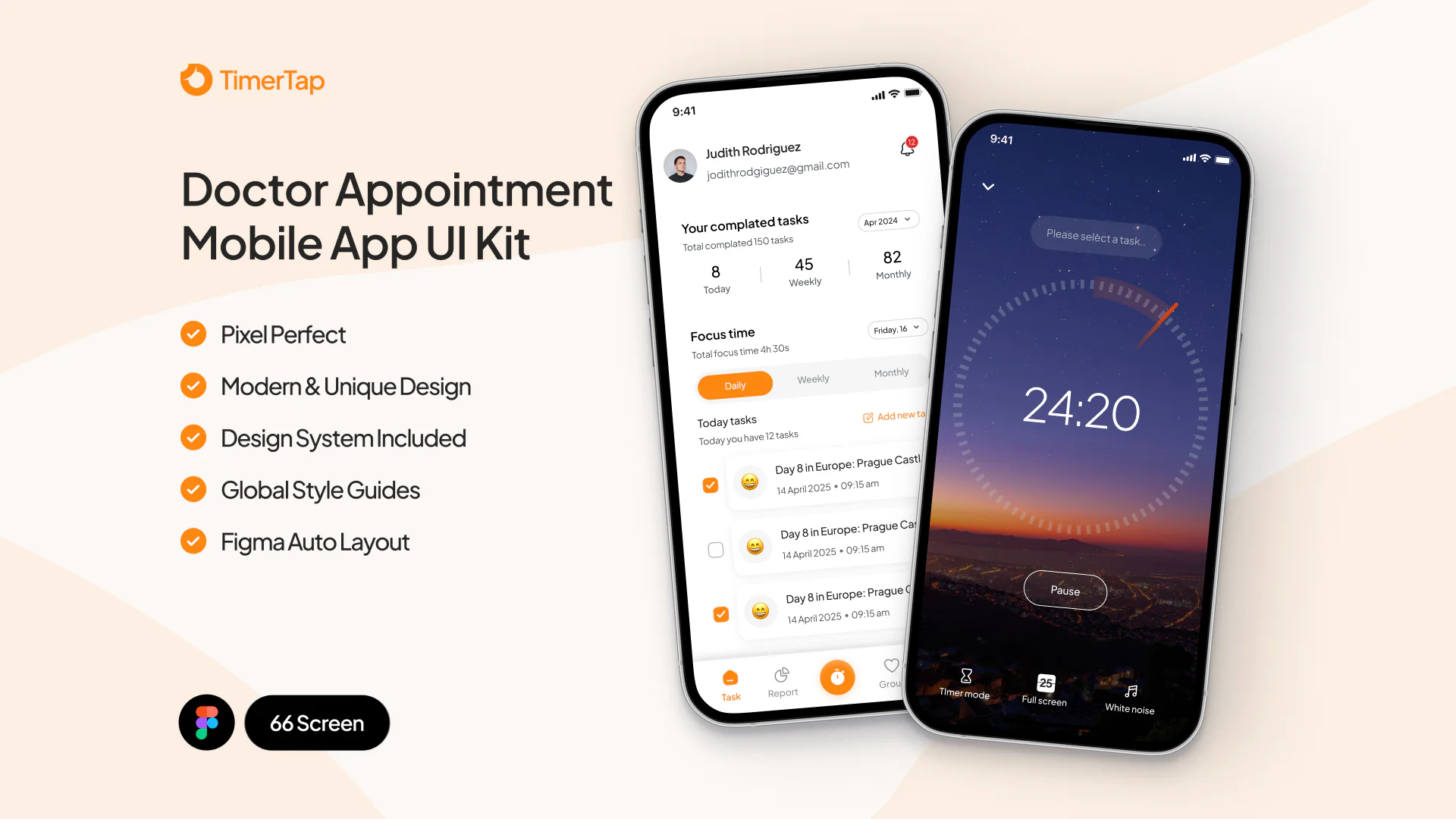 Pomodoro Timer App UI Kit
