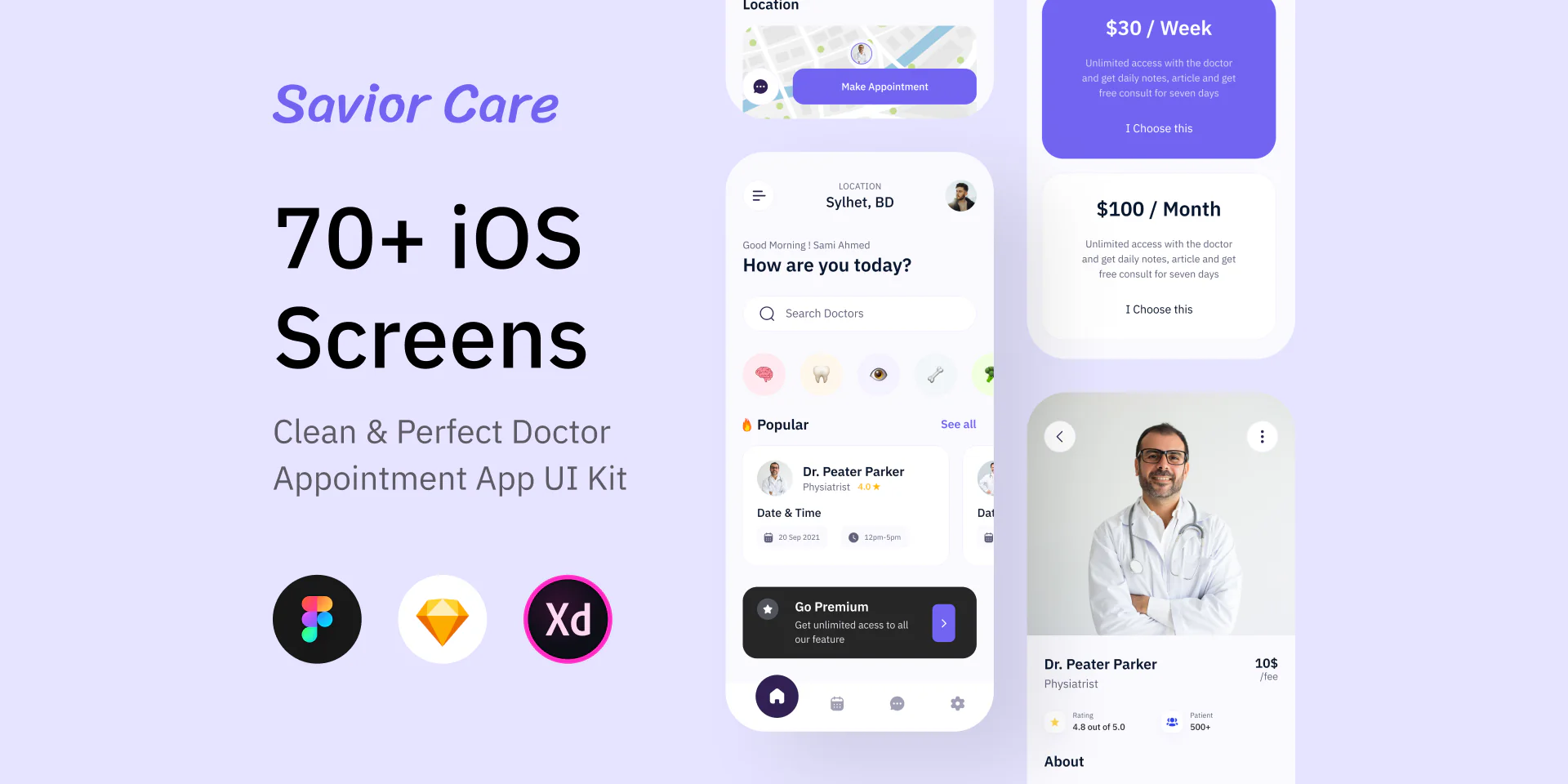 Savior-Health Care App UI Kit