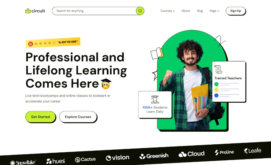 Online Course Landing Page UI Kit