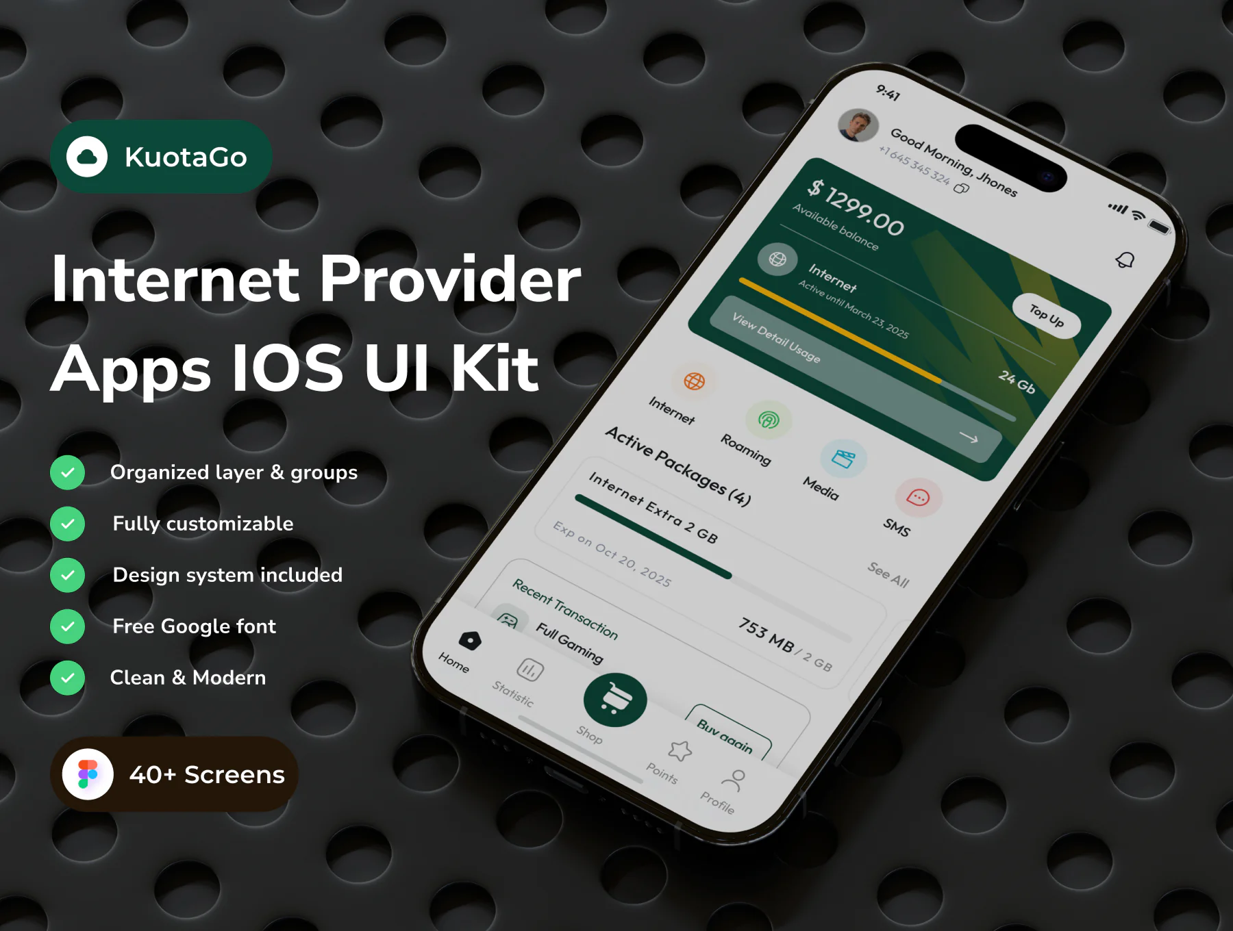 Internet Provider App UI Kit