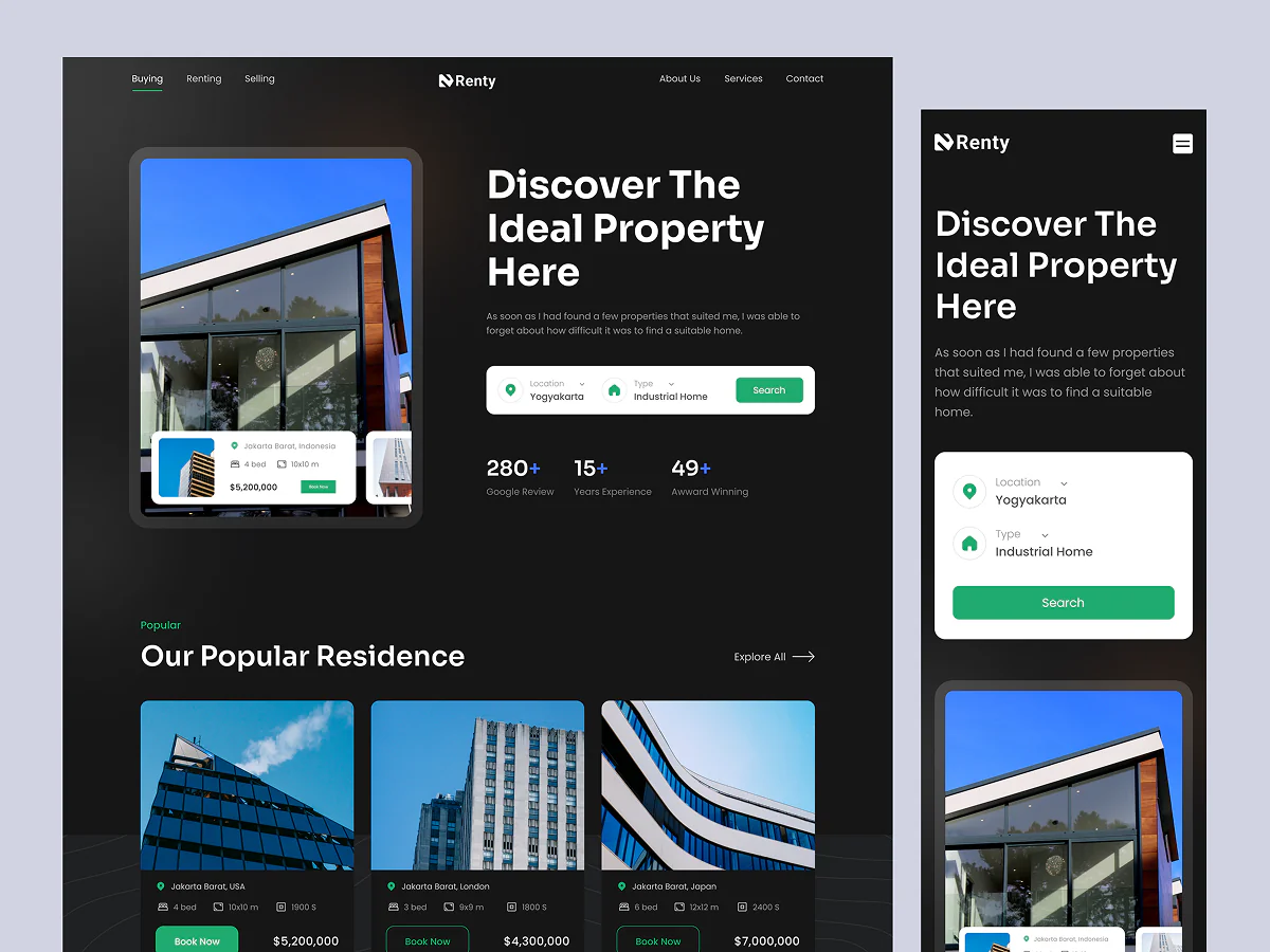 Real estate website