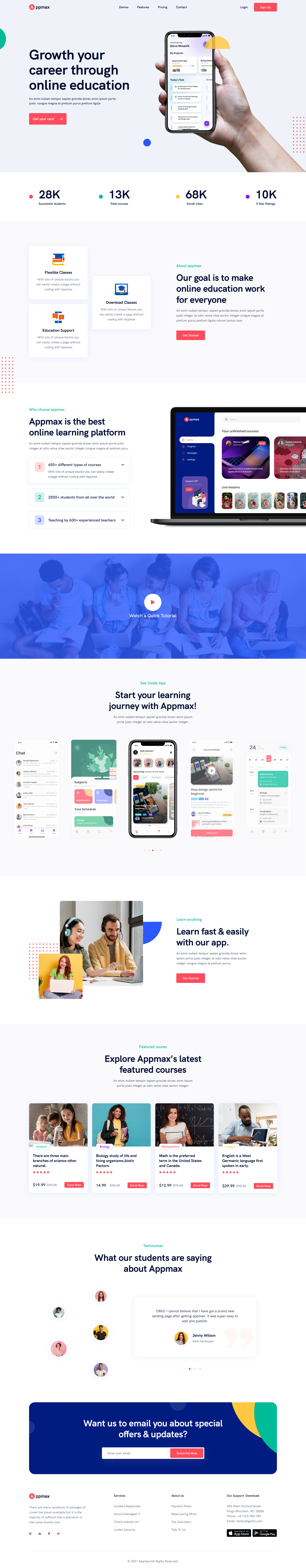 Banking app promo web