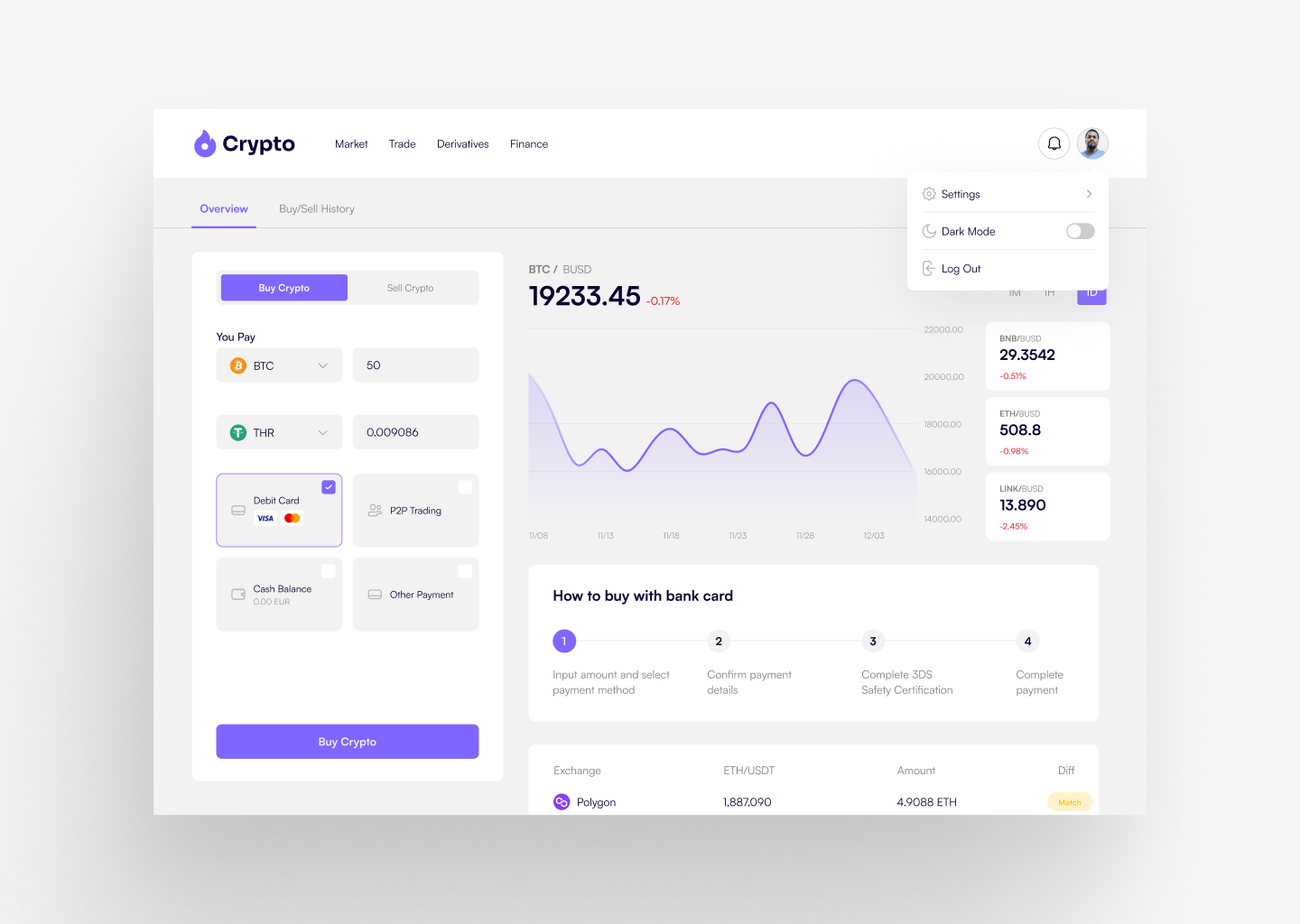 Crypto Exchange Platform web App