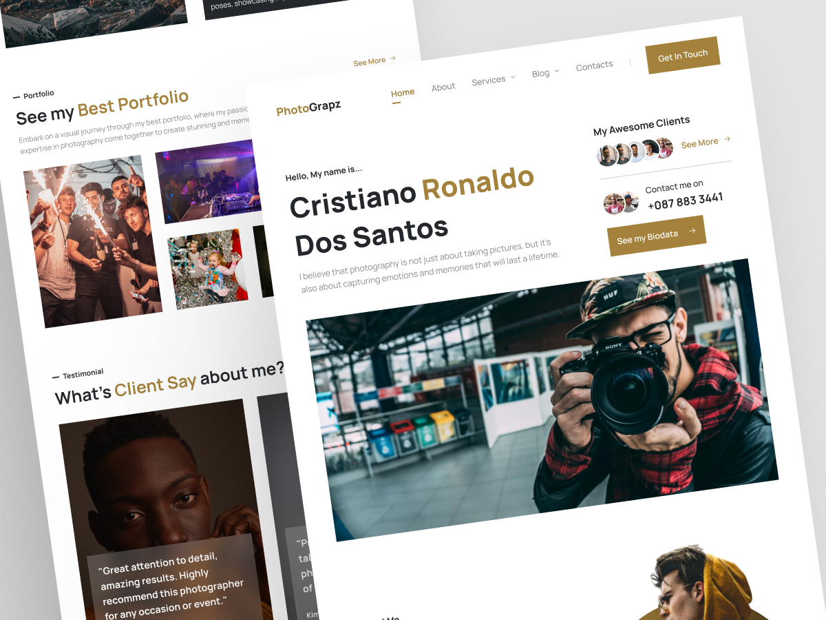 Photographer Portfolio Website Design