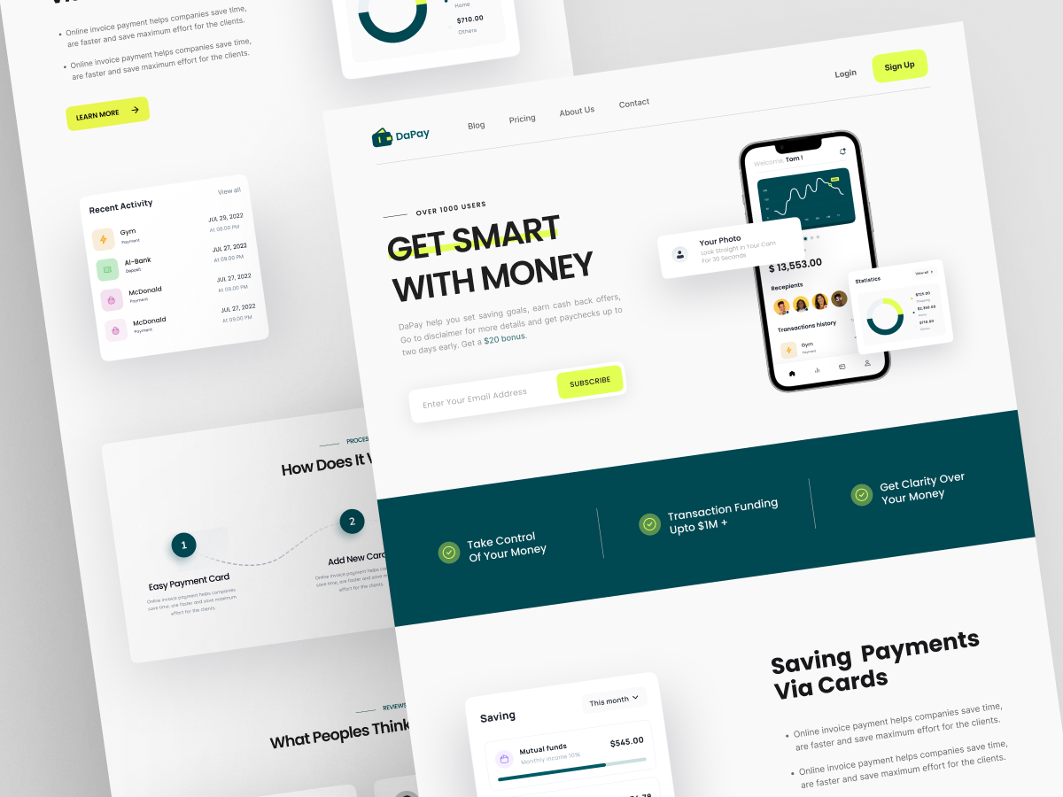 Fintech Website Design