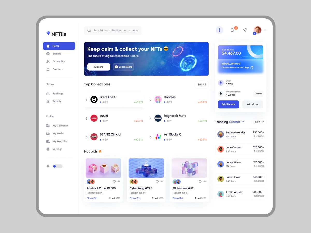 NFT Marketplace web app