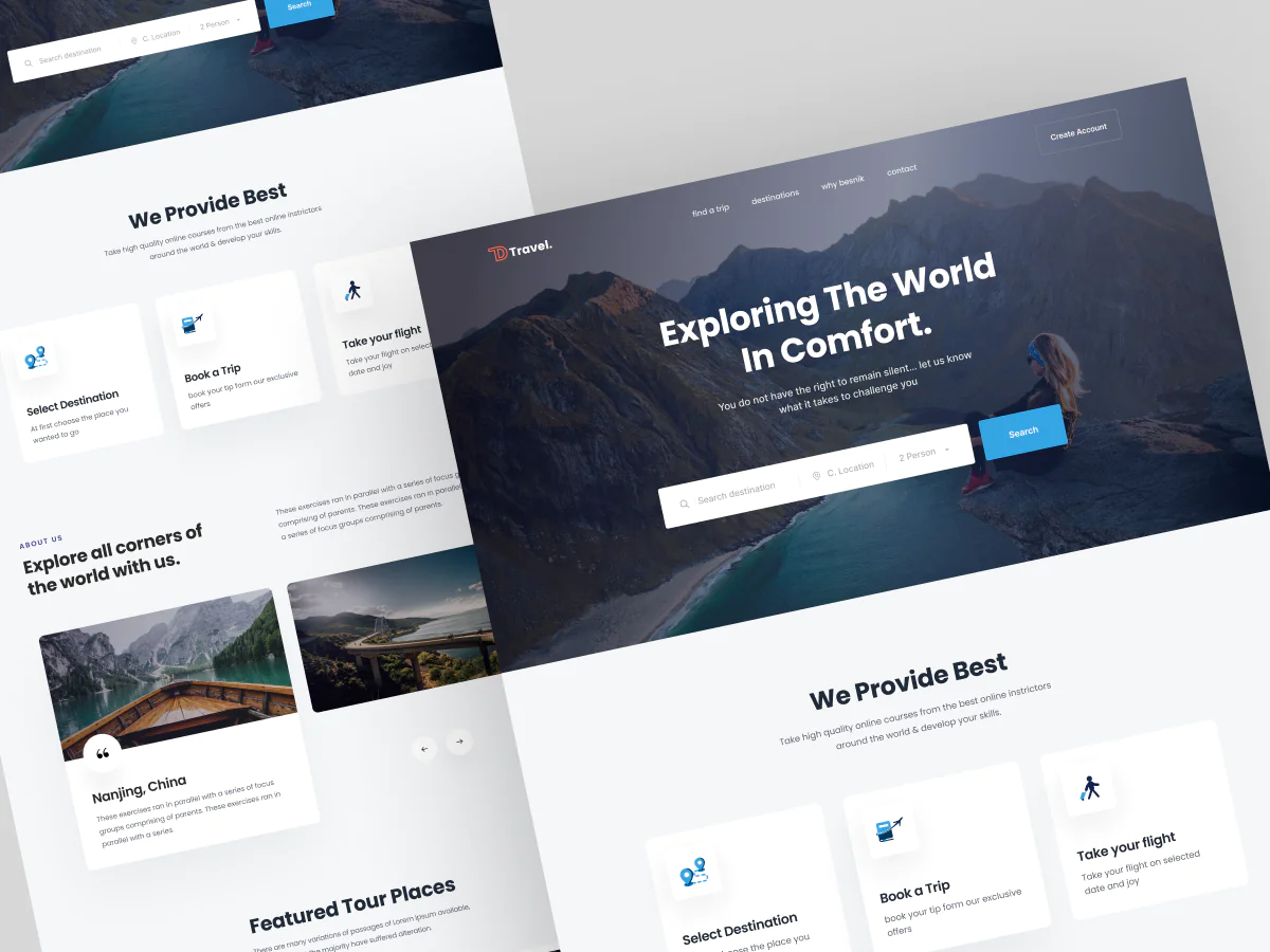 Travel agency website