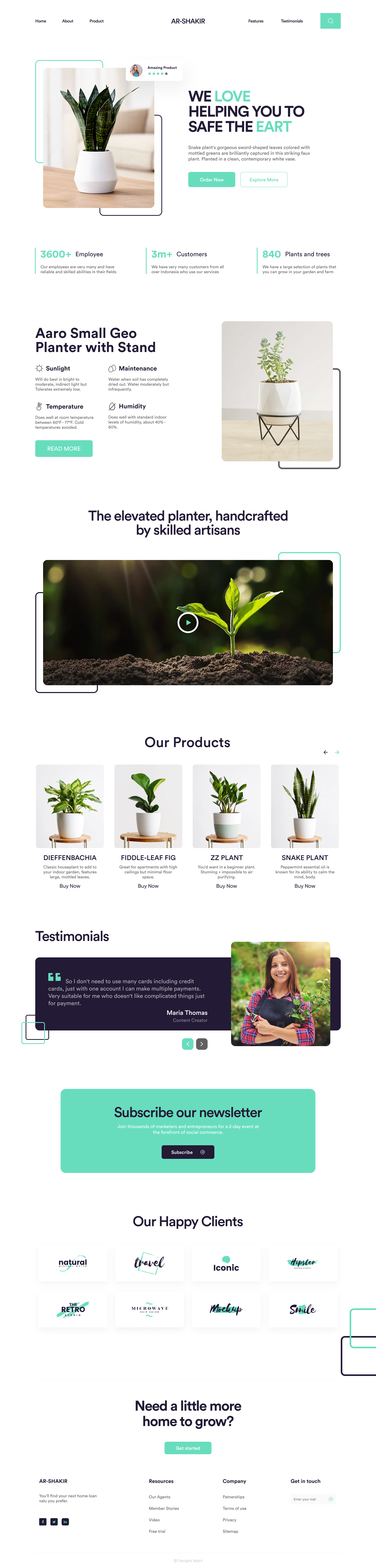 Plants Selling Ecommerce Design