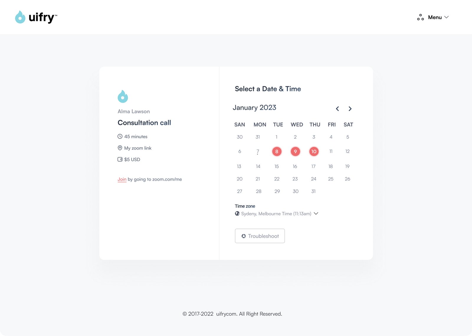 Calendar Booking Platform
