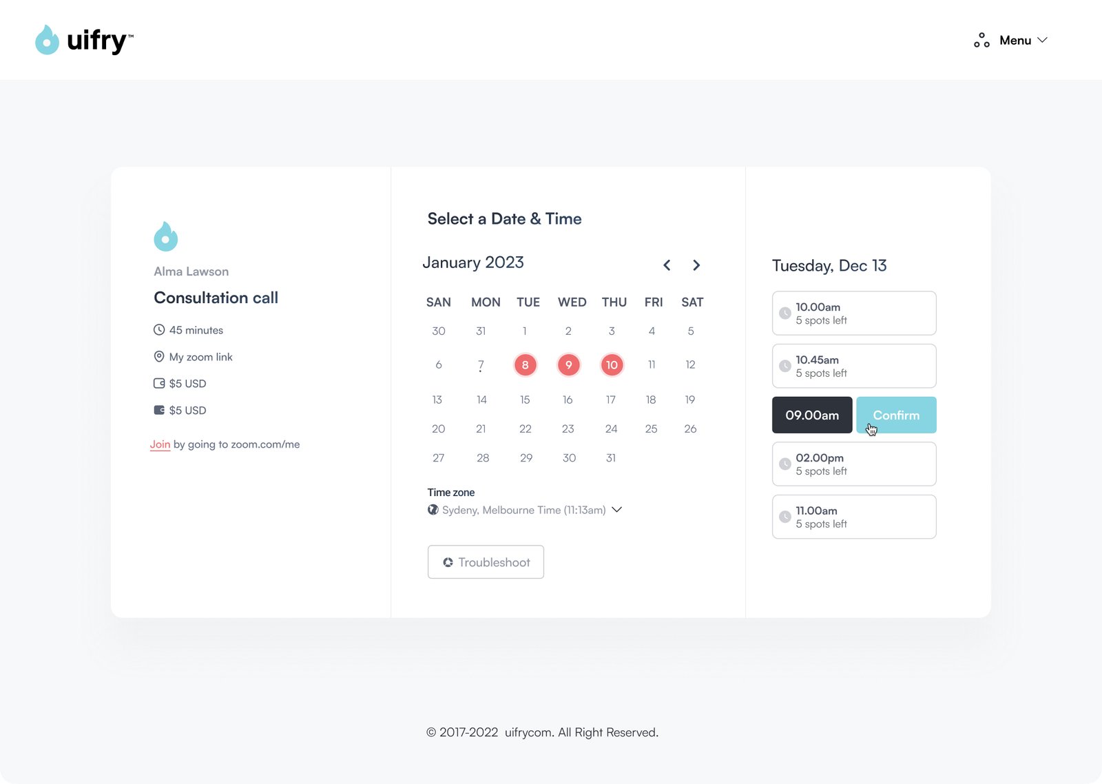 Calendar Booking Platform