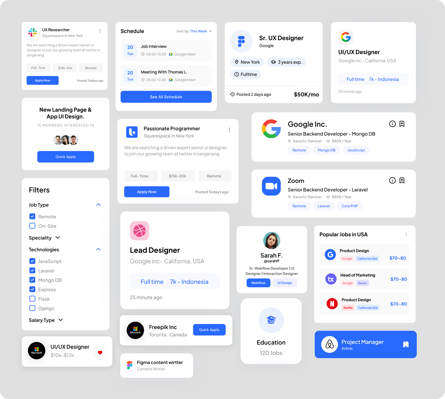 App UI Cards