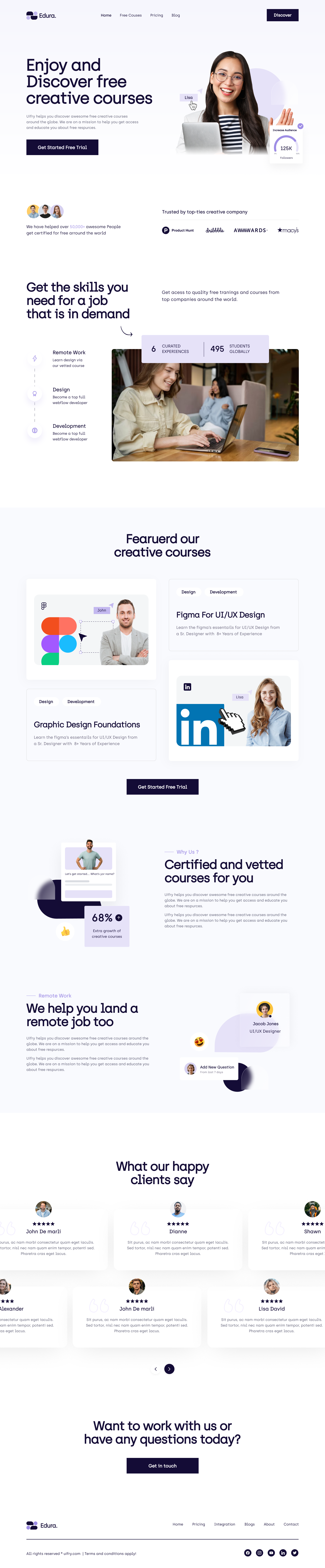 UI UX Courses Website
