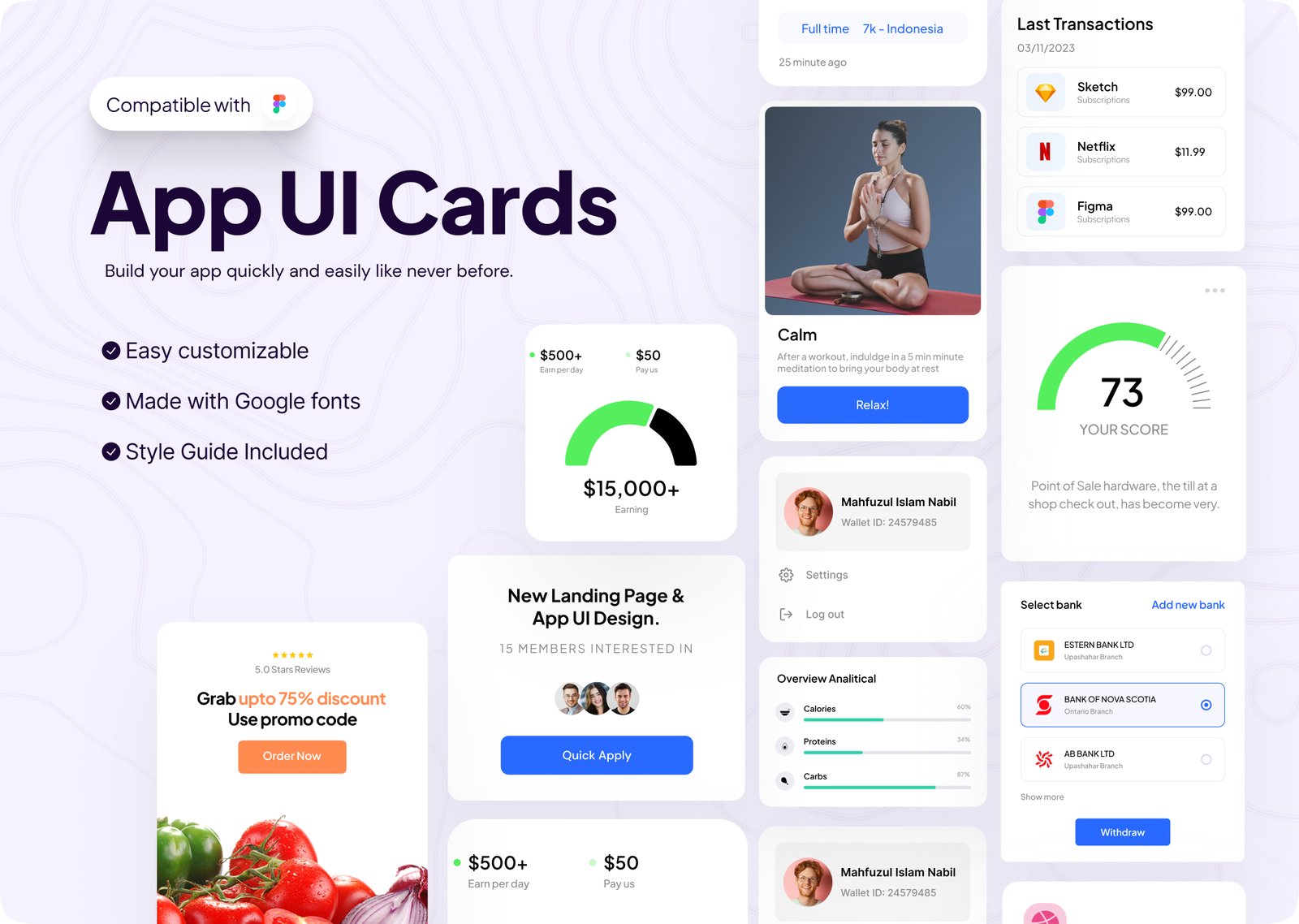 App UI Cards