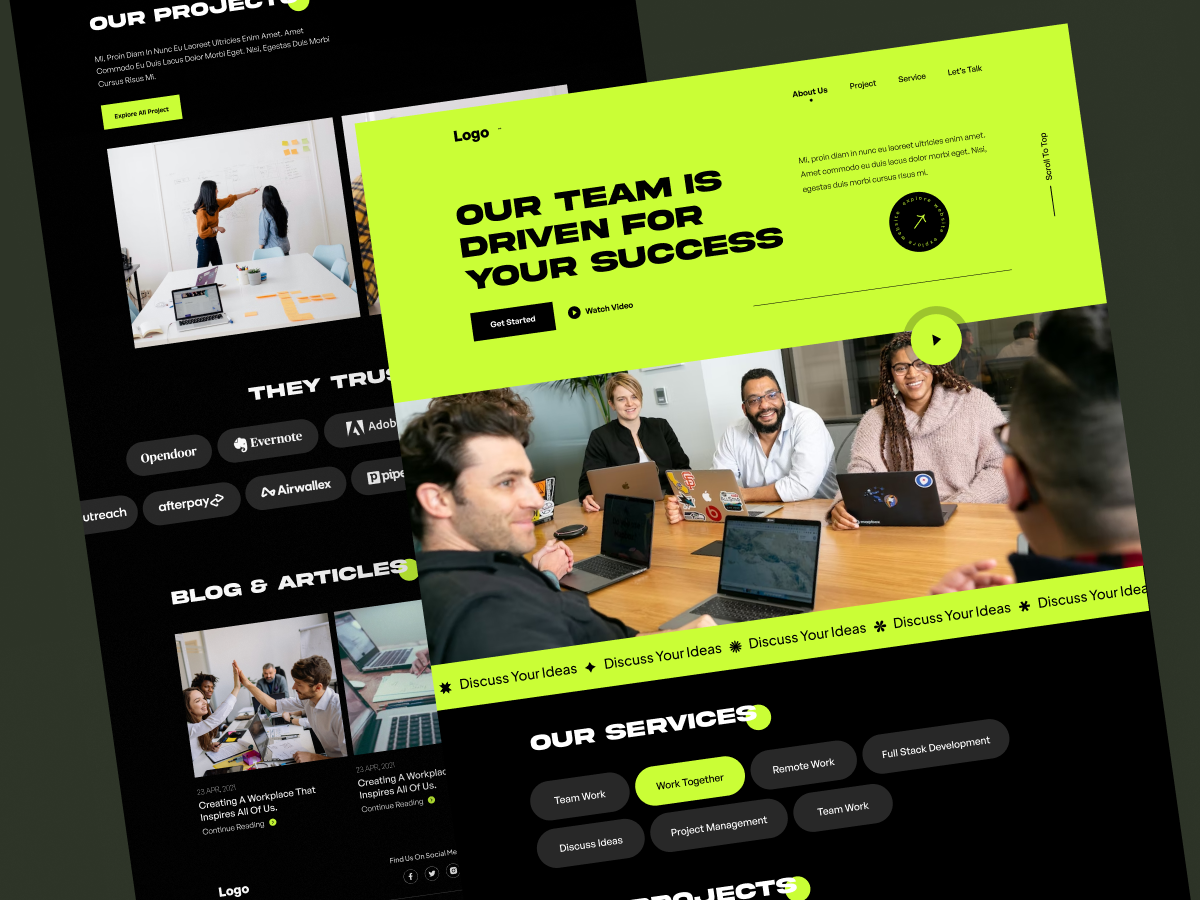 Creative Agency Landing Page Design