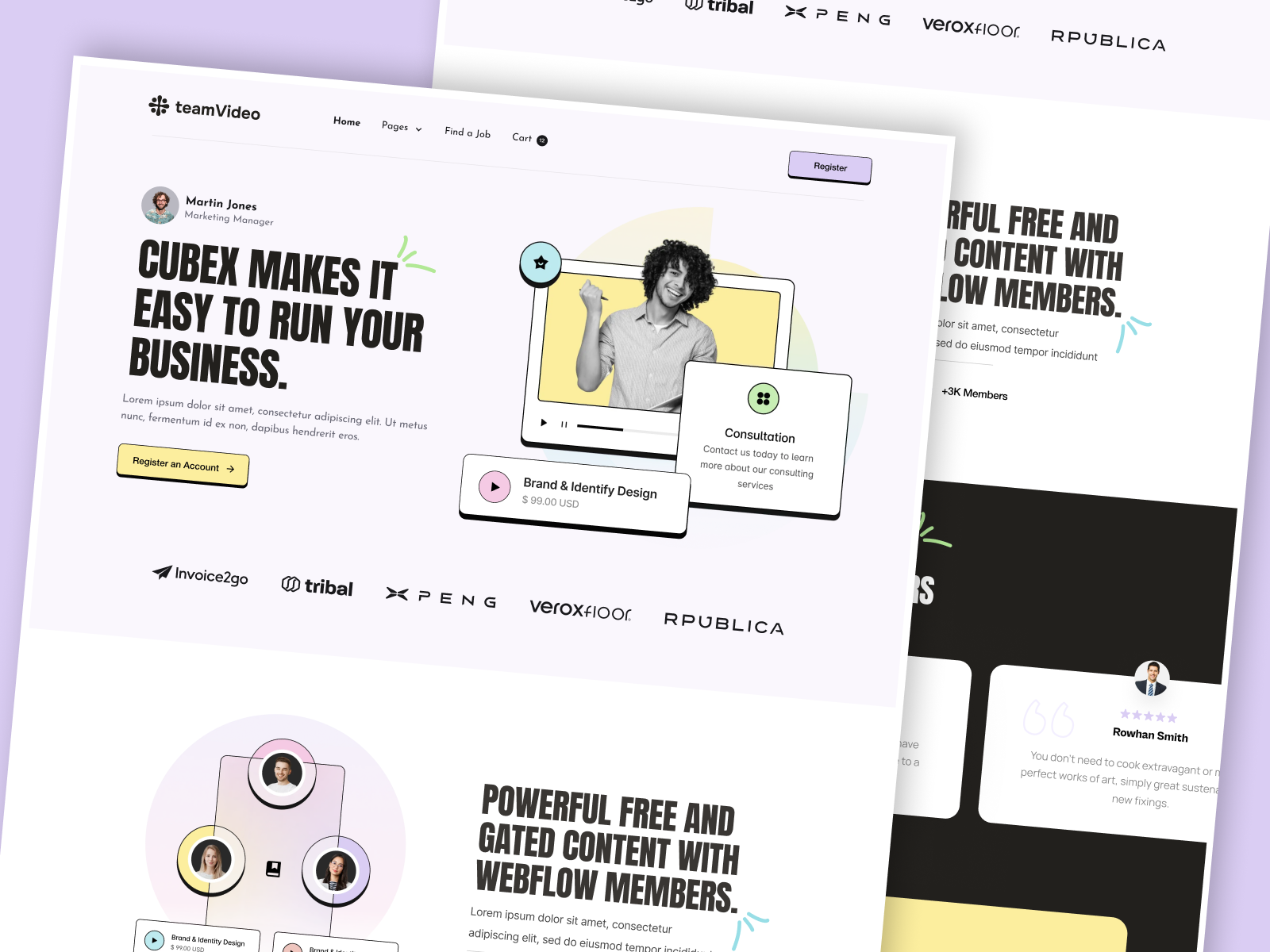Business Growth & Membership Landing Page Design