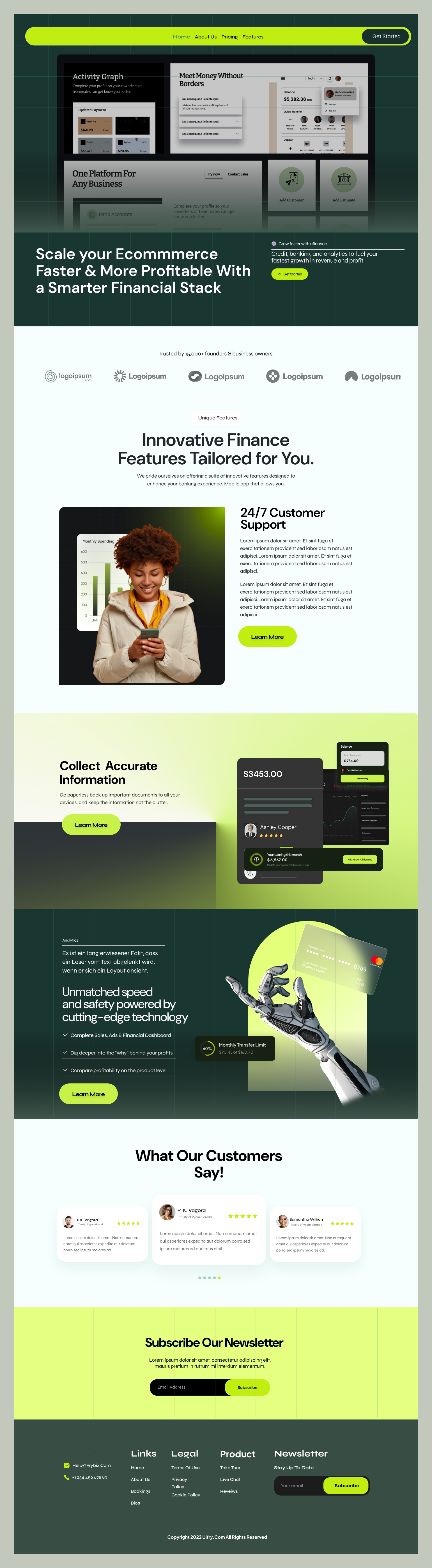 Finance Website Design