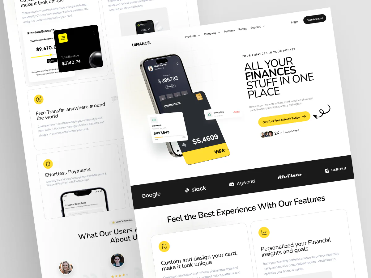 fintech Landing Page