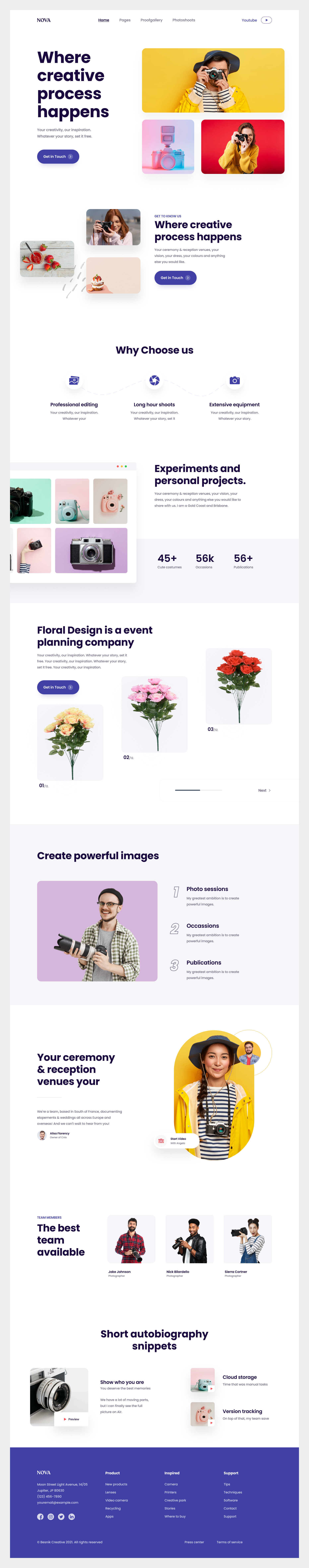 Photography & Portfolio Website Design