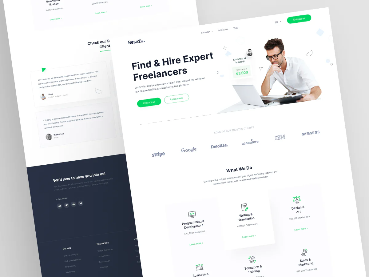 Freelancer Landing Page