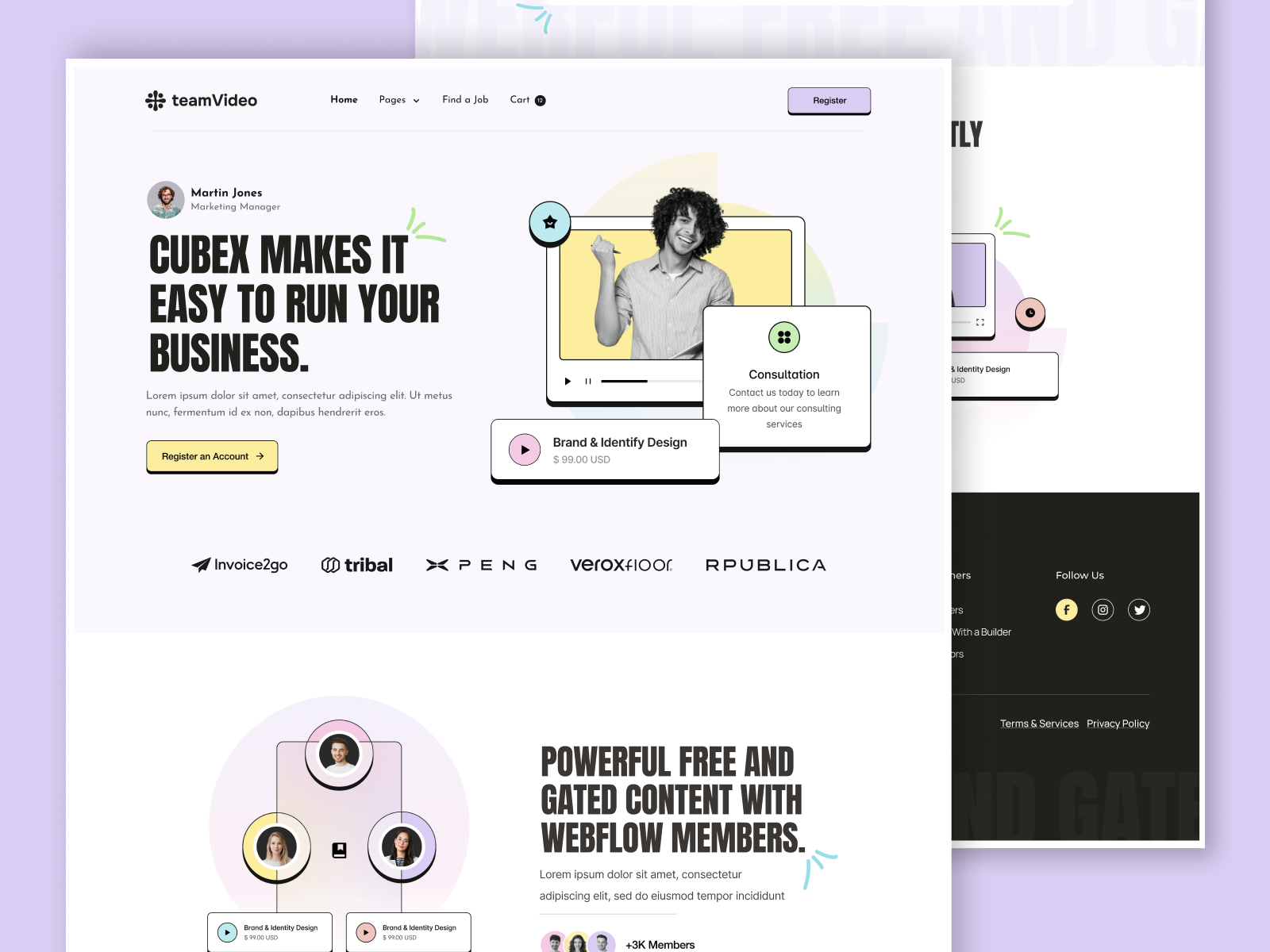 Business Growth & Membership Landing Page Design