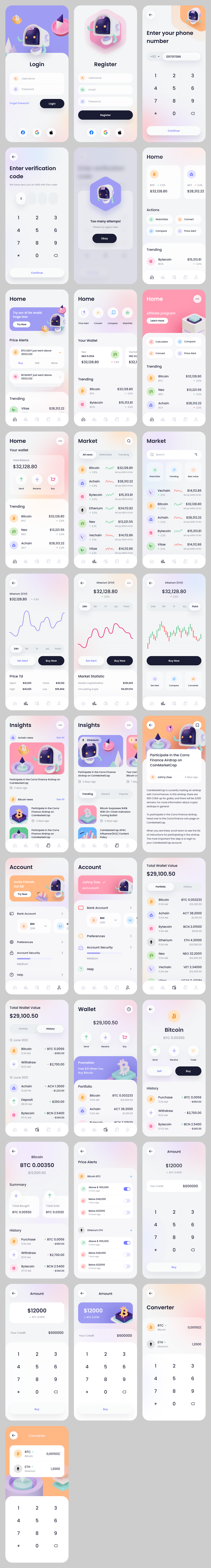 Robot crypto wallet app