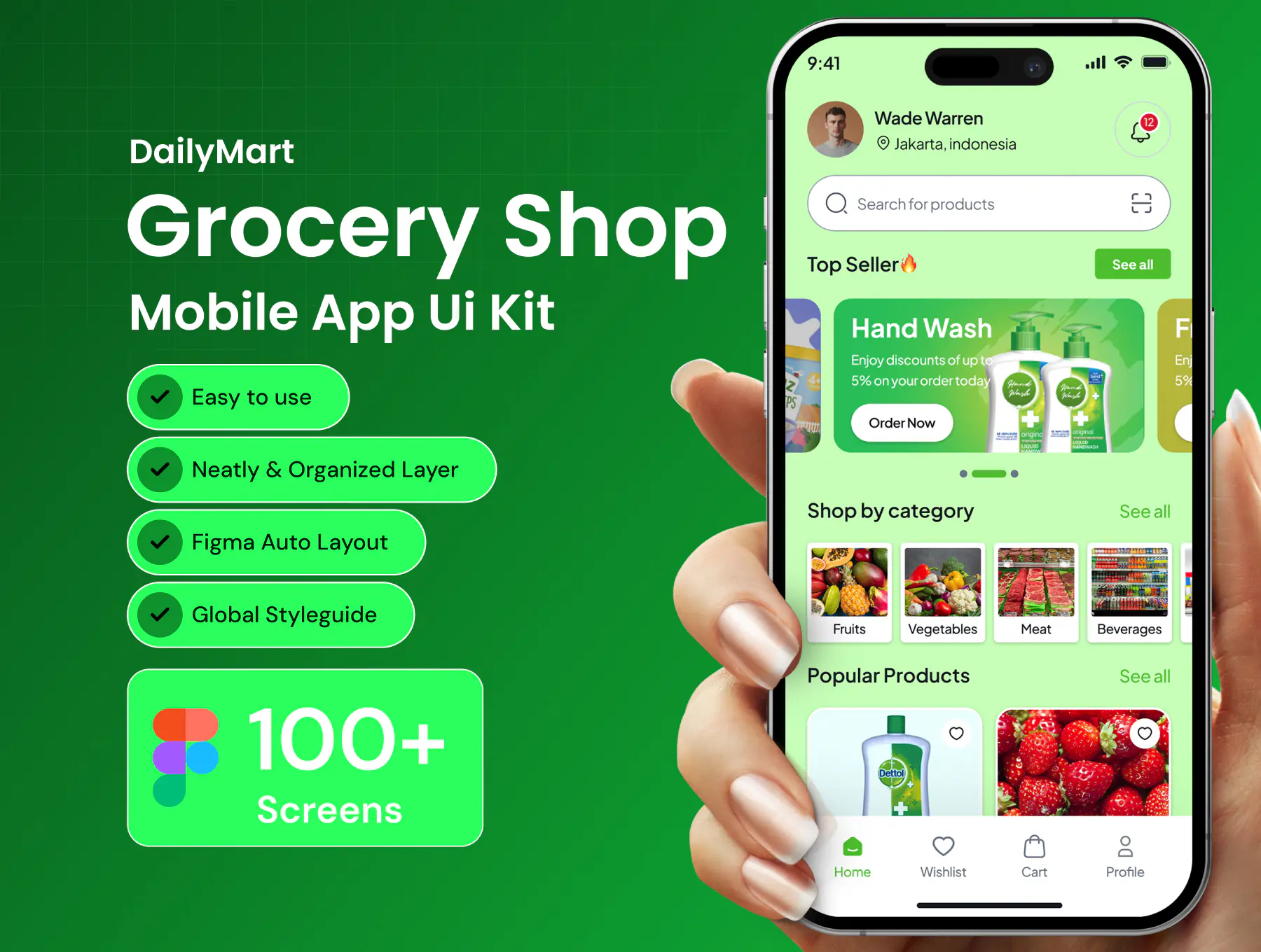 DailyMart Grocery Shopping App UI Kit