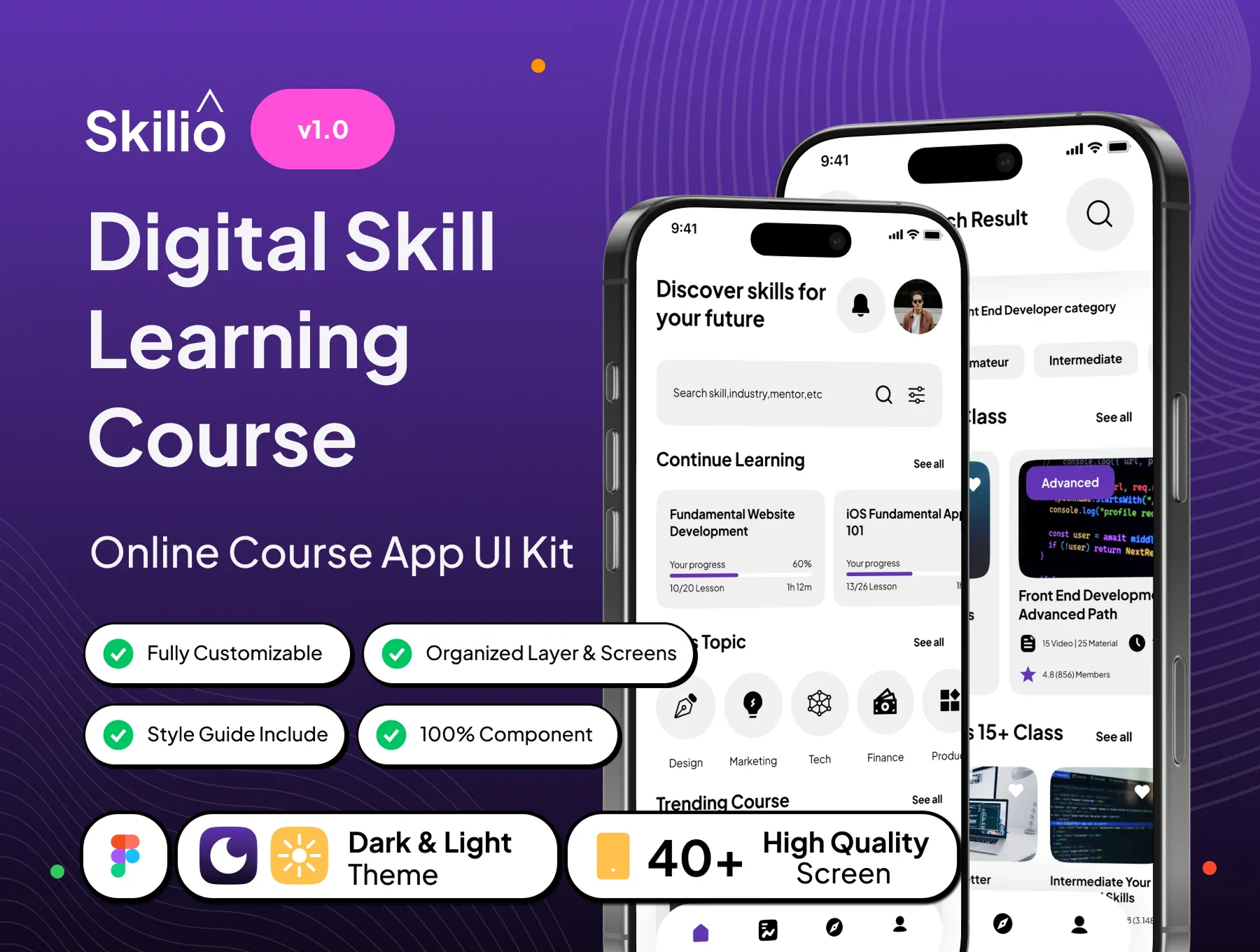 Digital Learning App UI Kit
