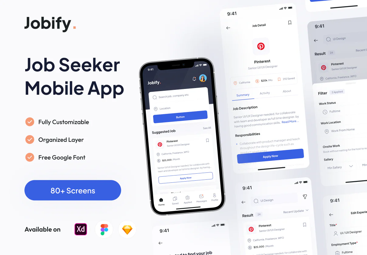 Job Seeker App UI Kit