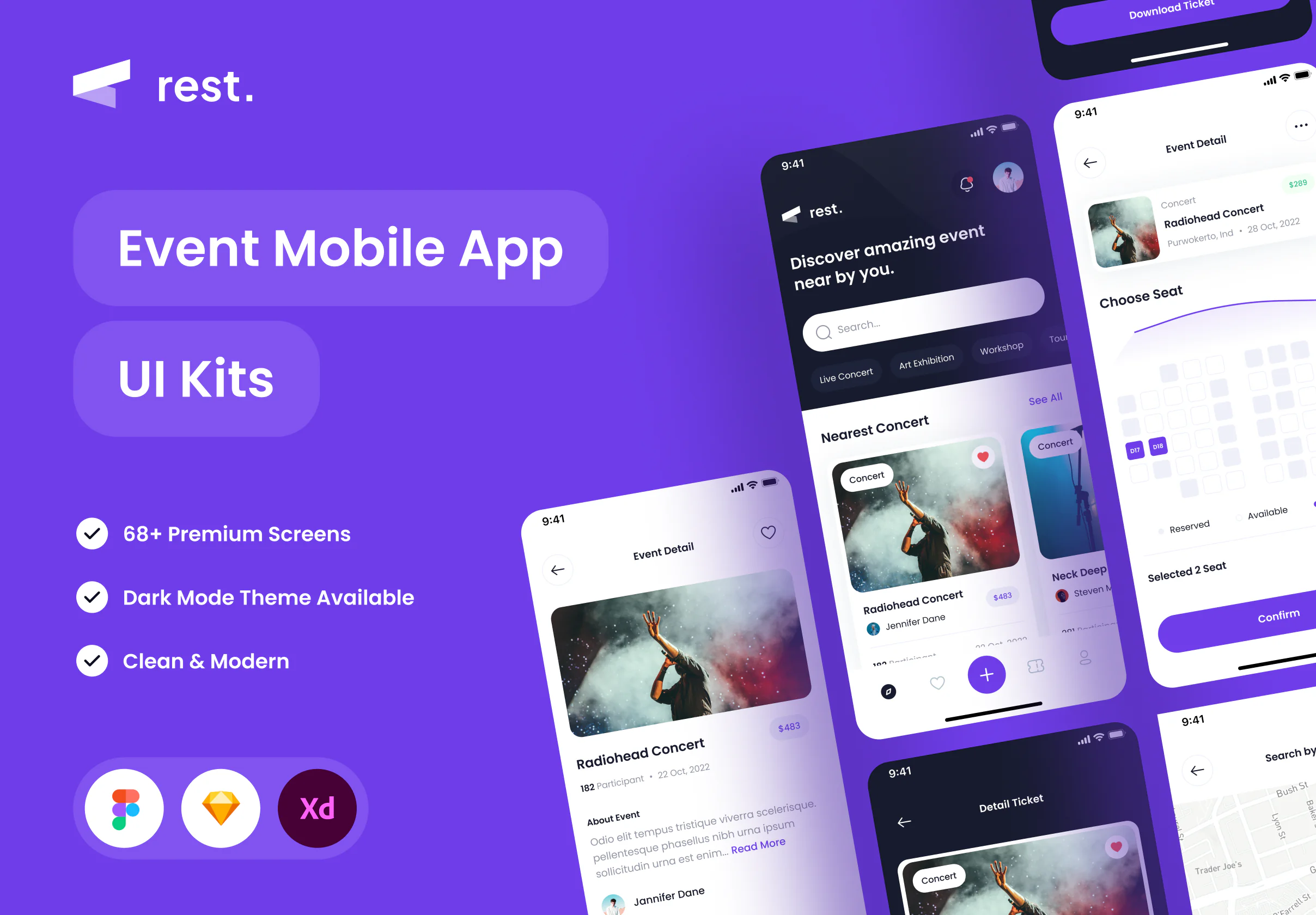 Event mobile app UI kit