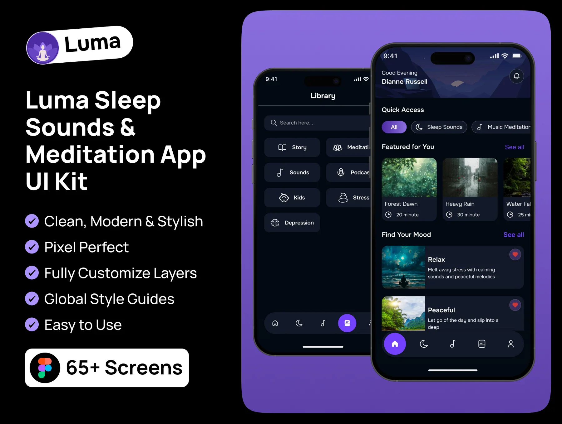 Luma-Sleep Sounds App UI Kit