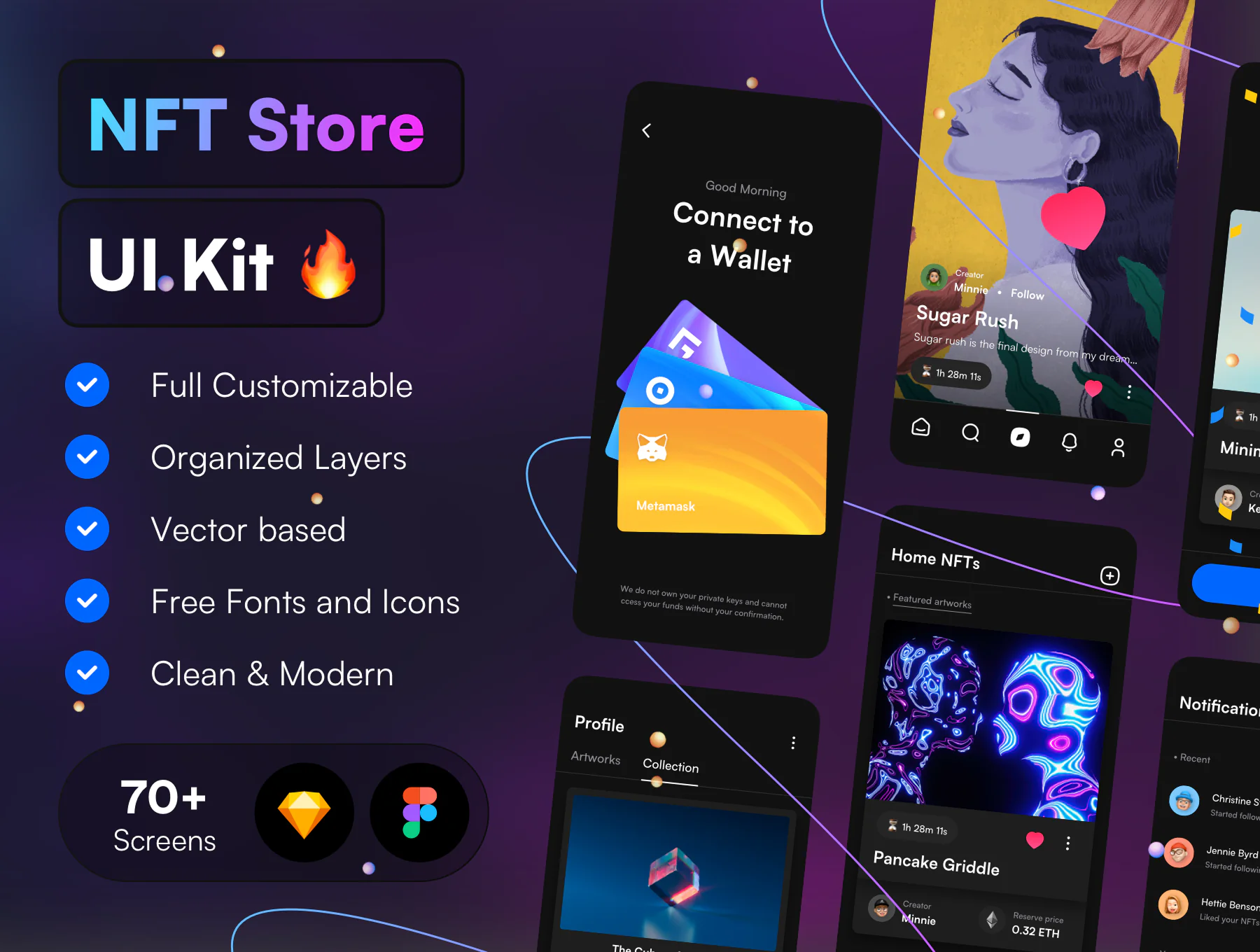 NFT Markert place app UI Kit