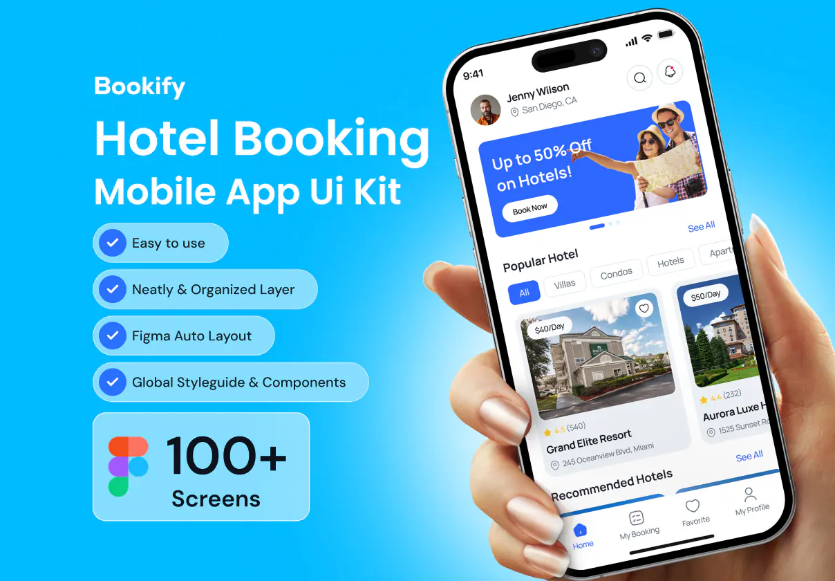 Bookify-Hotel Booking App UI Kit