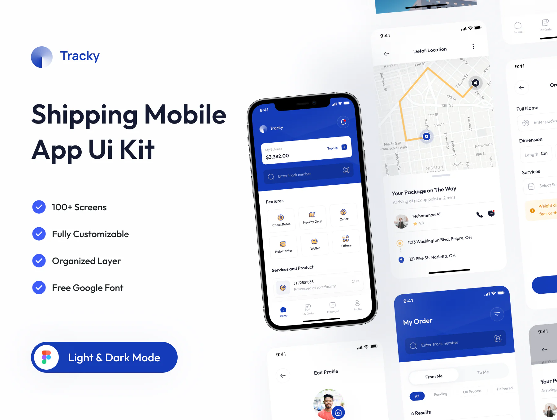 Shipping Mobile App UI Kit