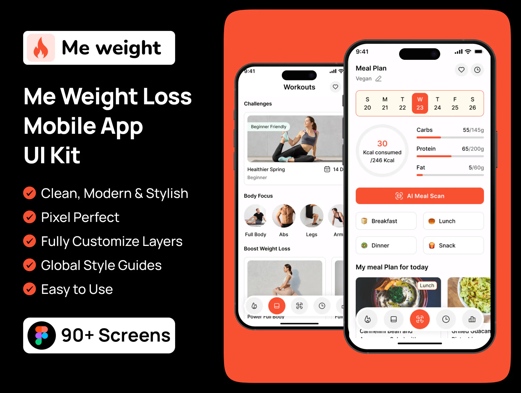 Me Weight Loss App UI Kit