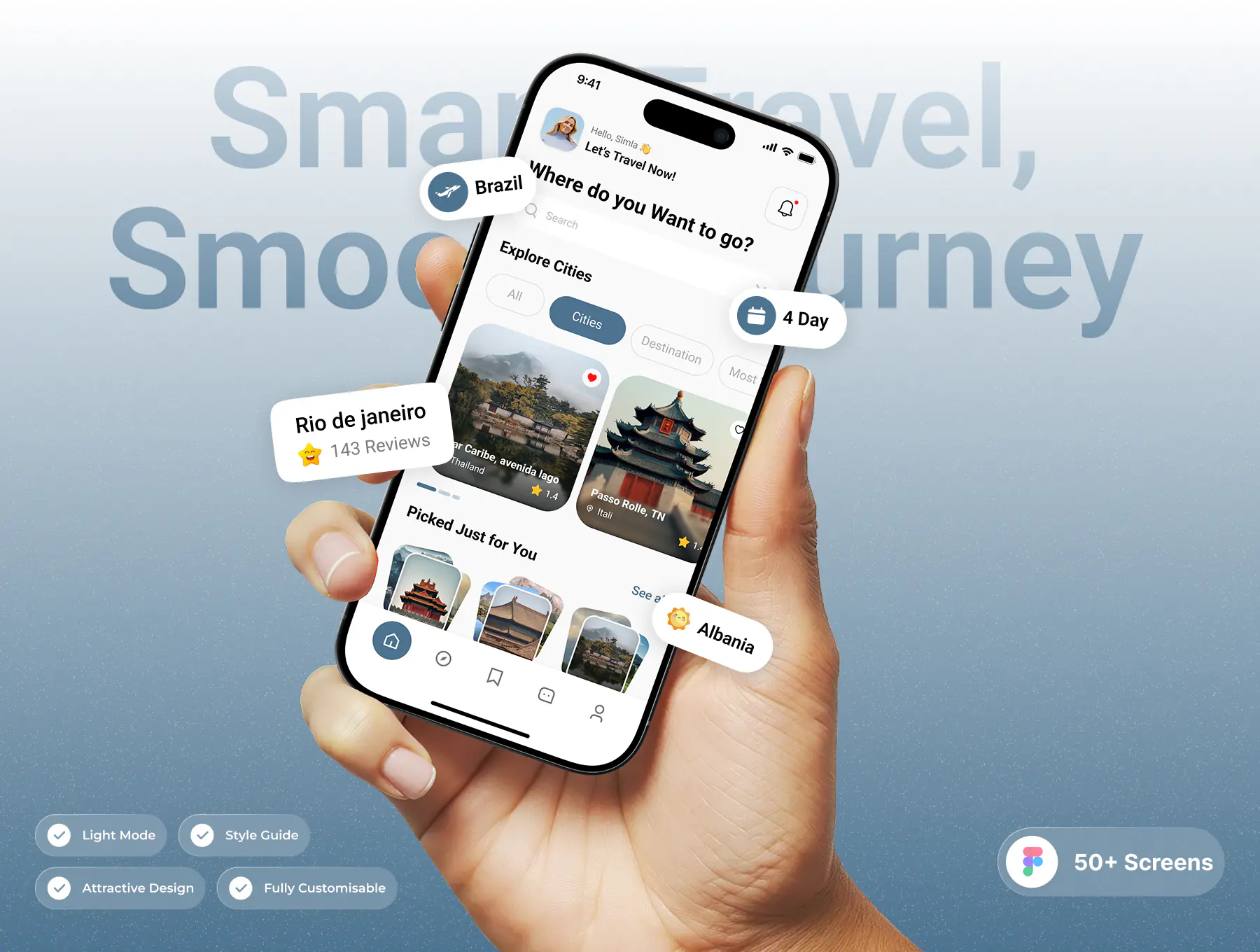 Trekken-Travel App UI Kit