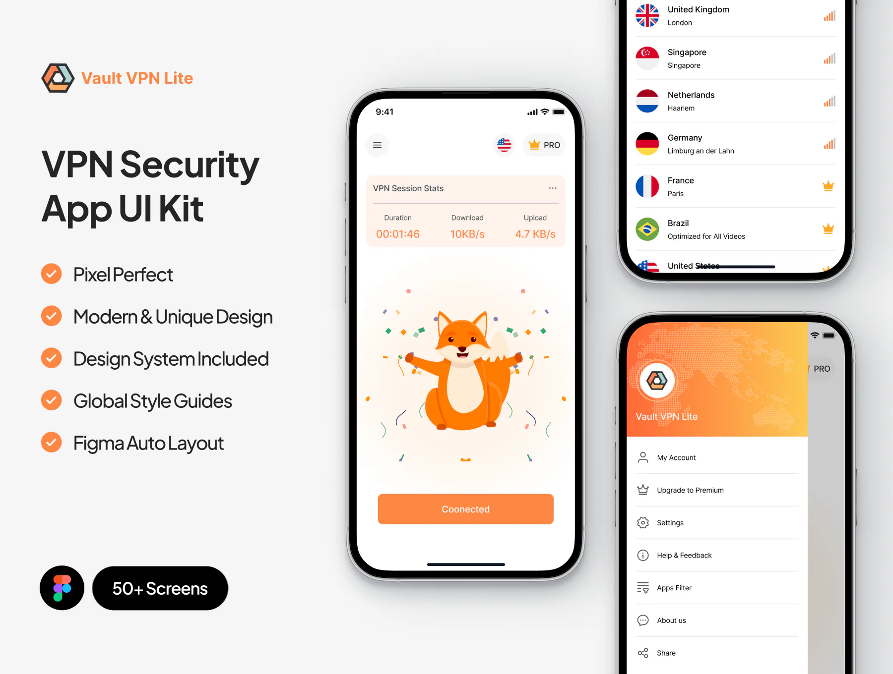 vault-VPN Mobile App UI Kit