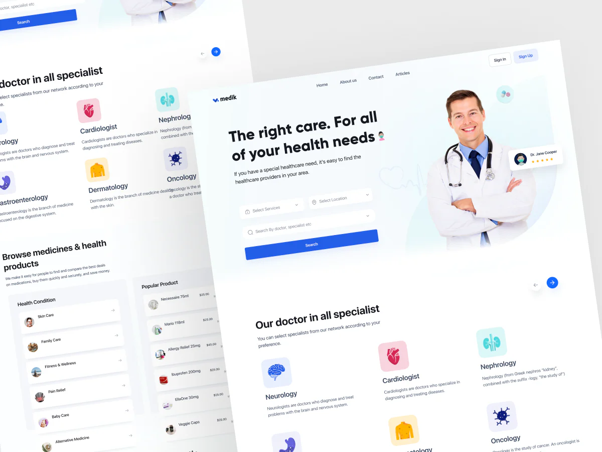 Doctor website