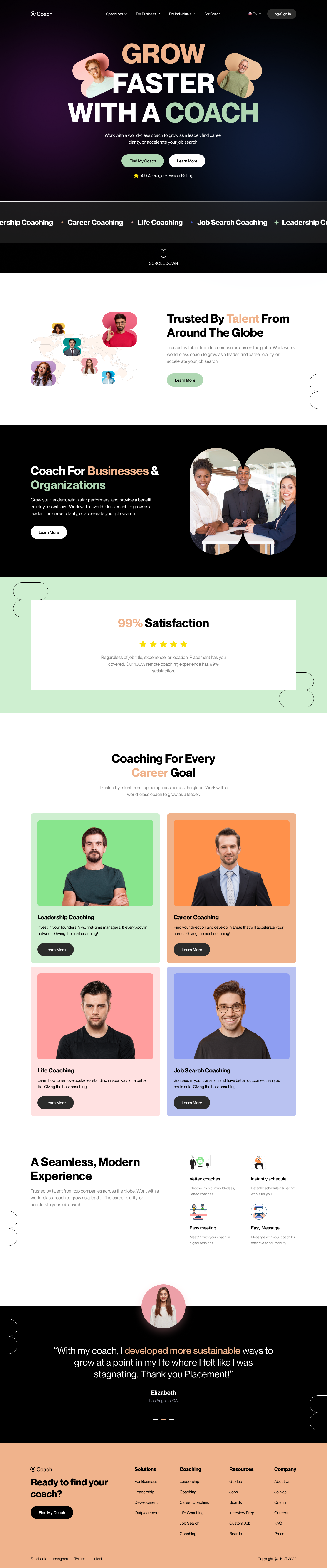 Career coach website