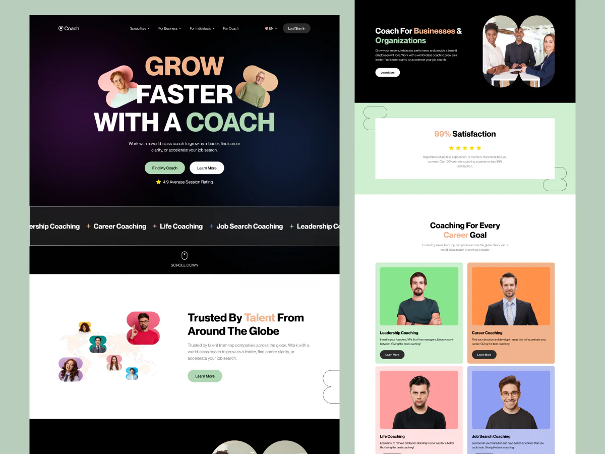 Career coach website