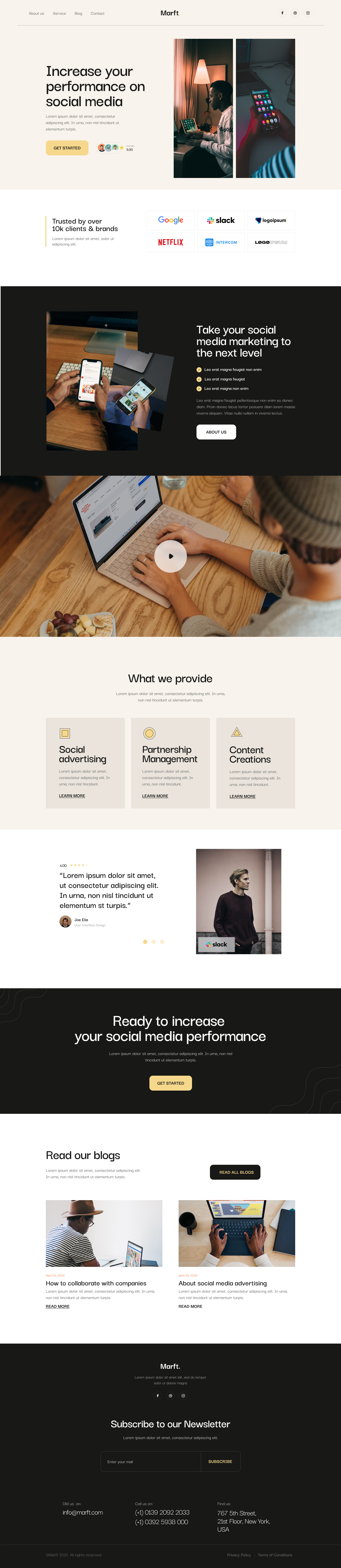 Marketing website