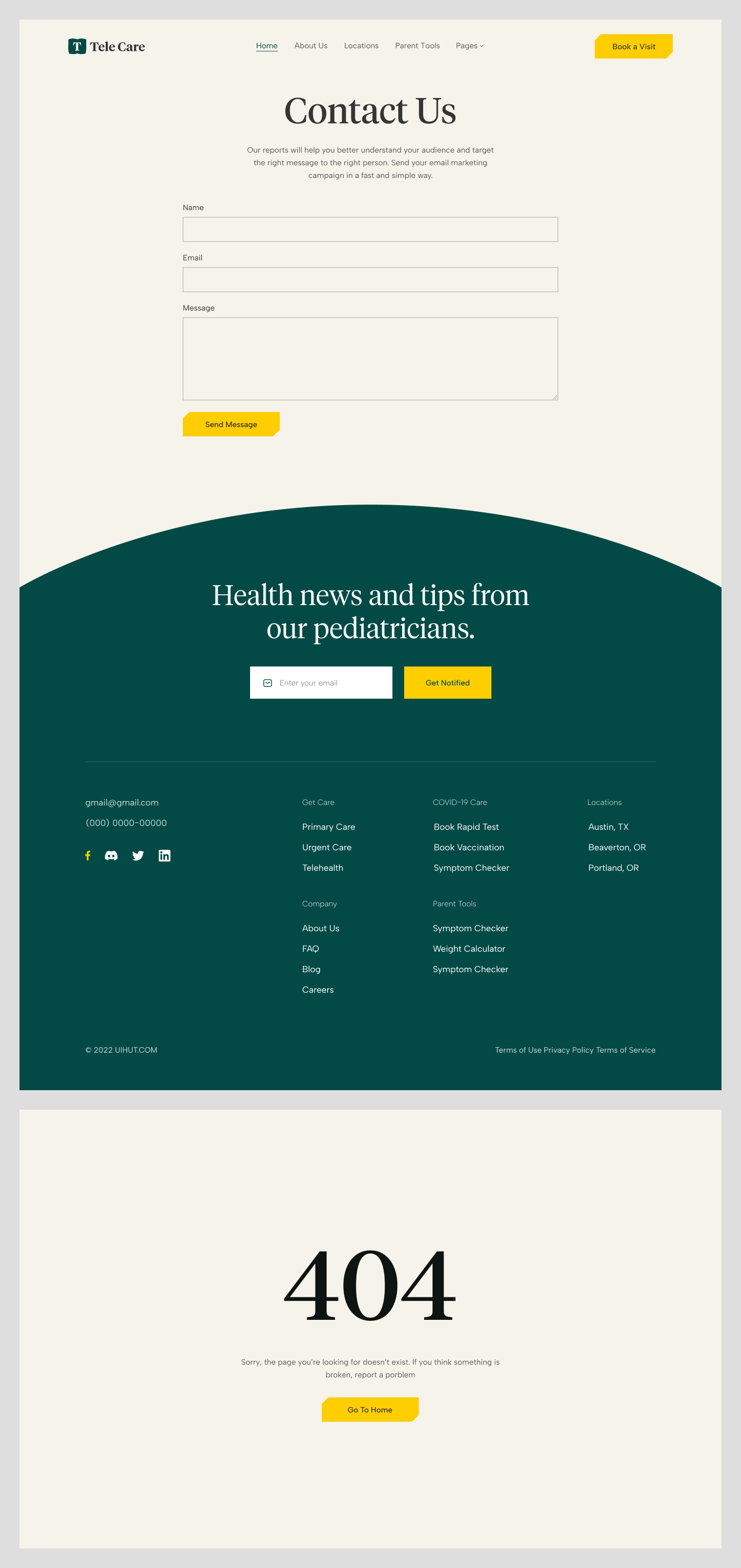 Medical Healthcare Website Design