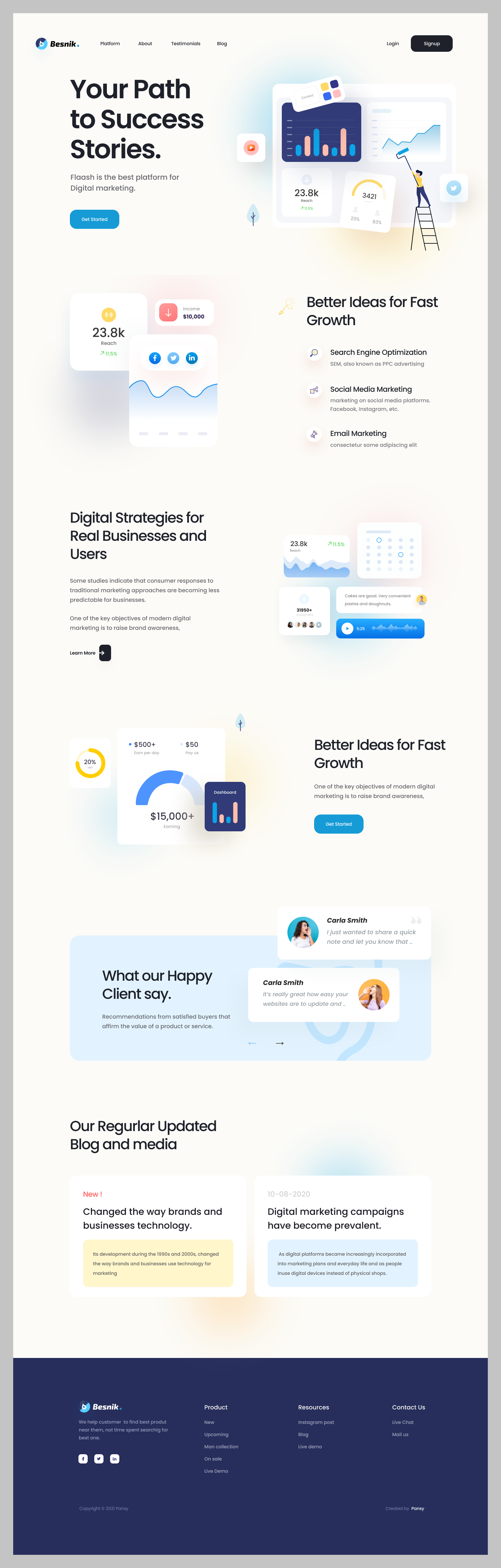 Marketing Platform Landing Page